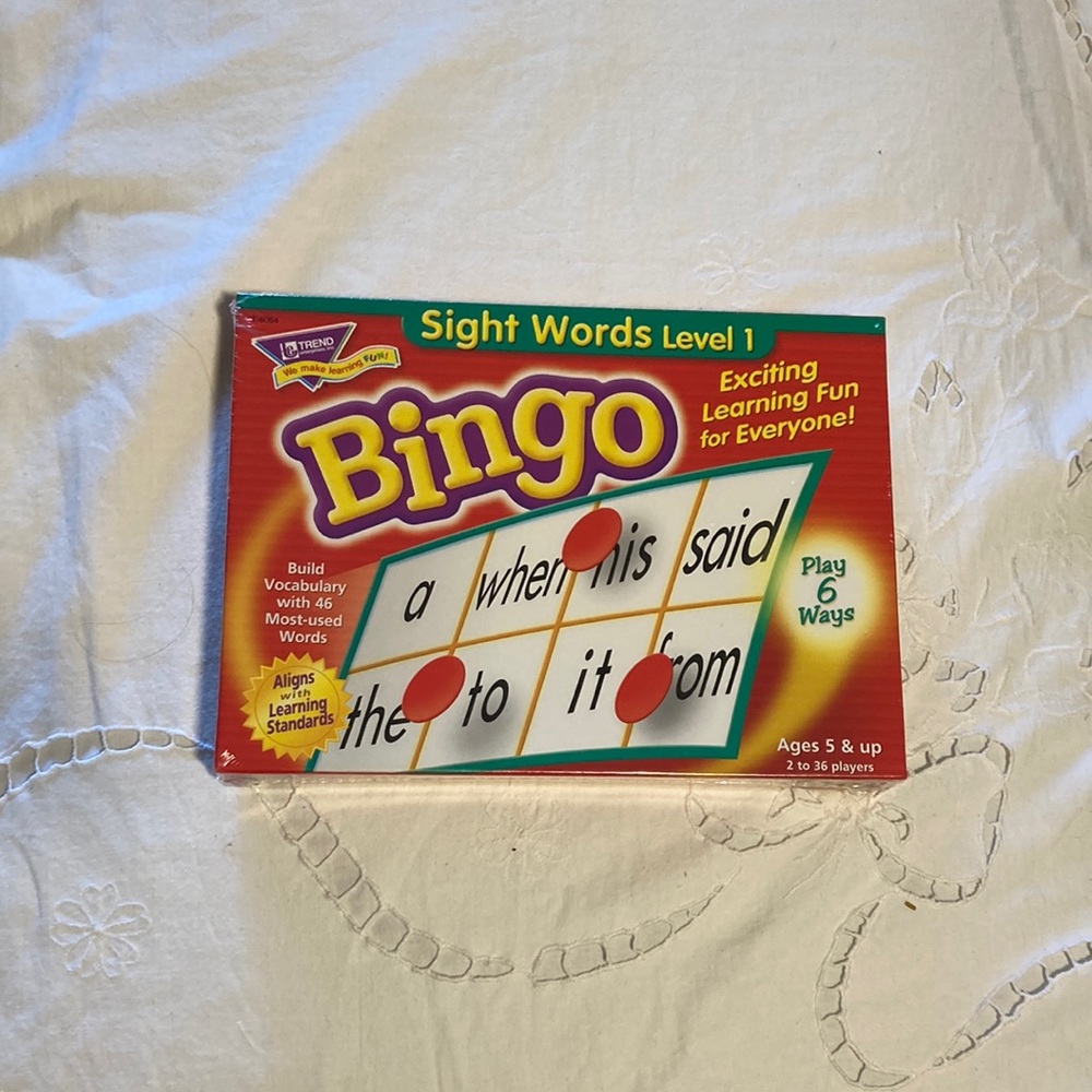 Sight words level 1 bingo